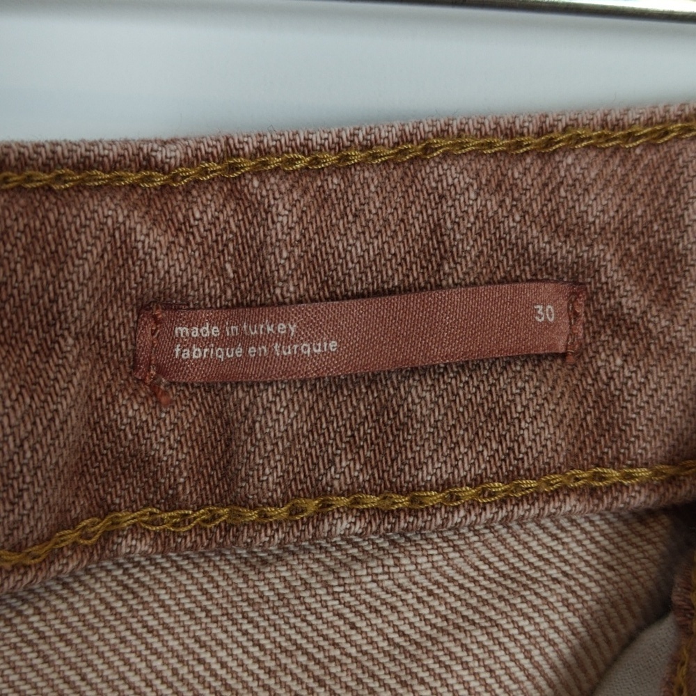 ANTHROPOLOGIE PILCRO The Vintage Straight Brown/Pink Busted Knees Jeans Size 30 - Picture 3 of 16